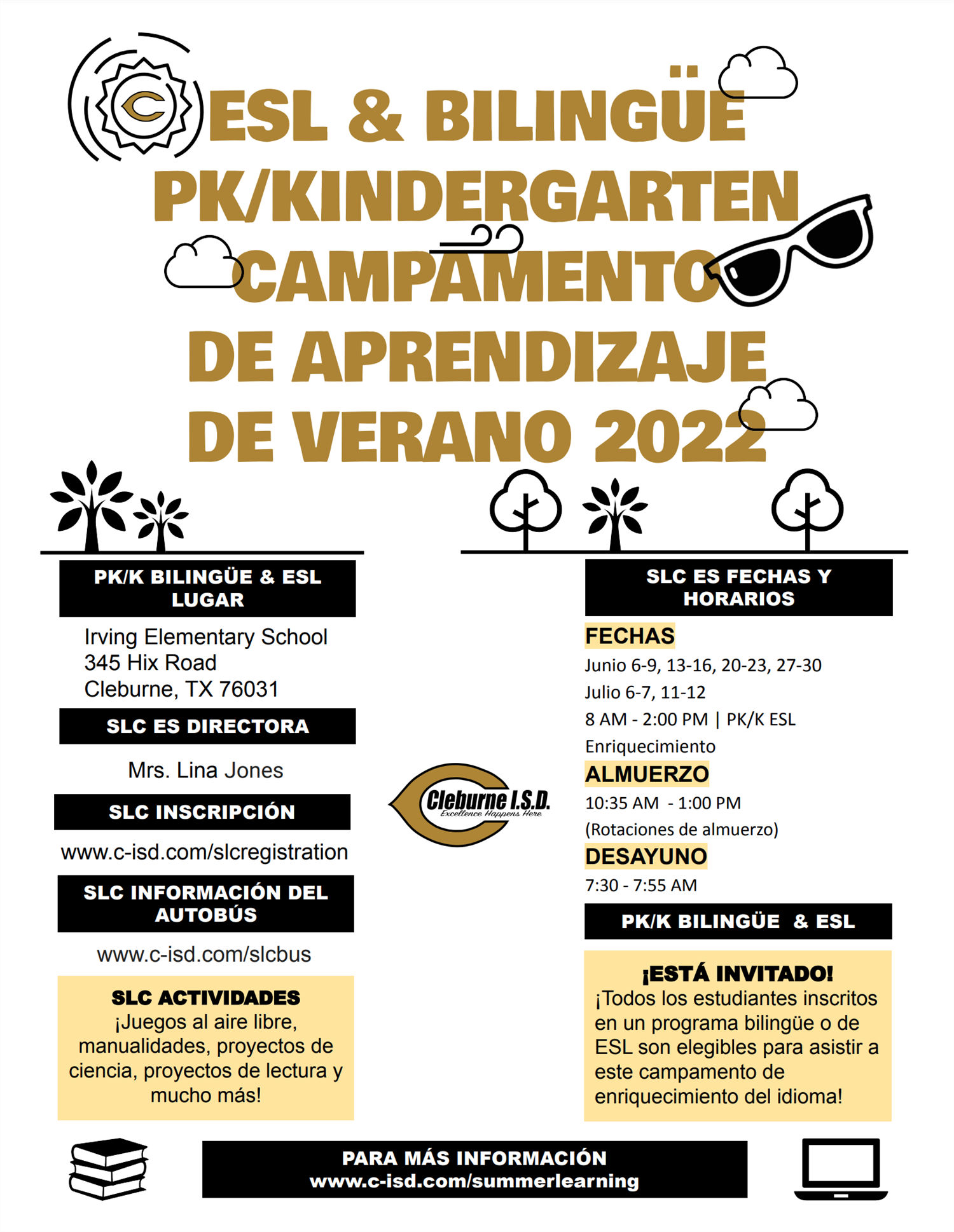 2022 Spanish PK/K ESL & Bilingual Enrichment Elementary School | Summer Learning Flye
